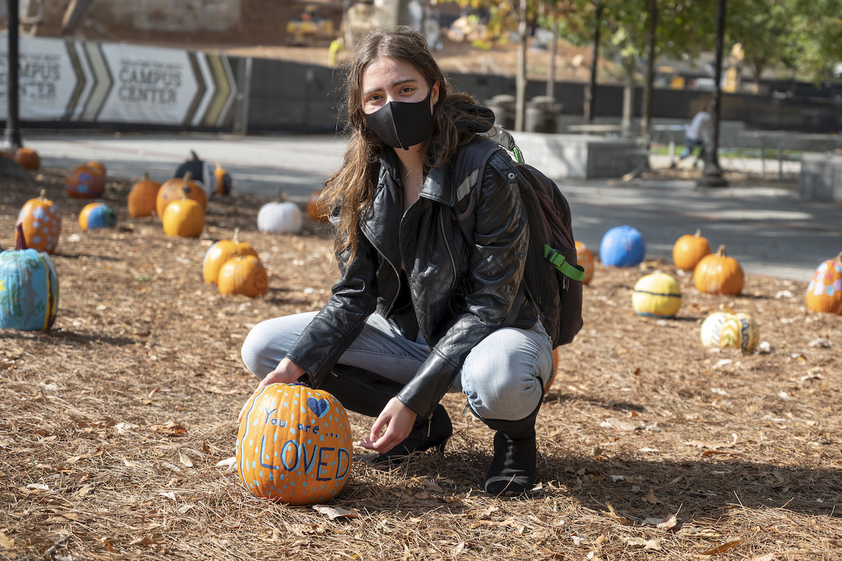 Sabina Maranto with pumpkin