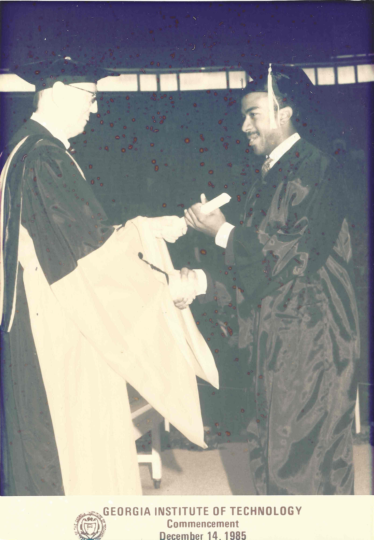 Gary May graduating from Georgia Tech in 1985