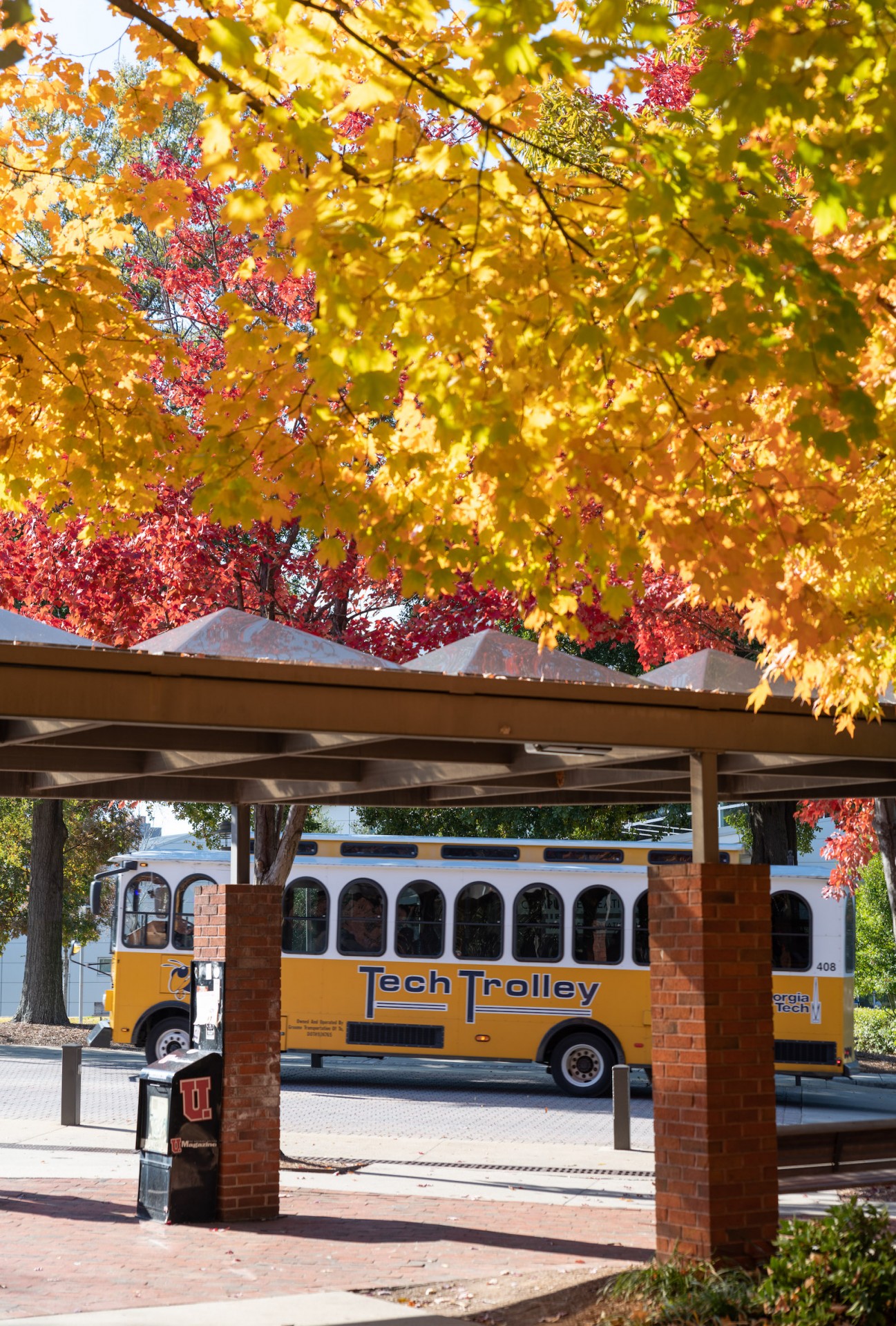 Tech Trolley and fall foliage