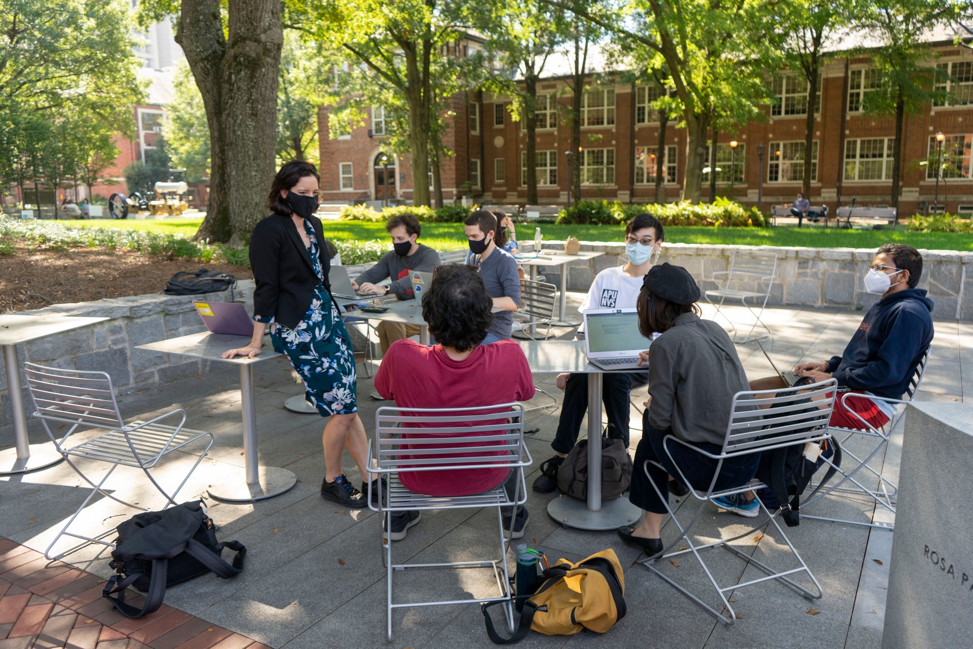 Assistant Professor Lelia Glass in Harrison Square