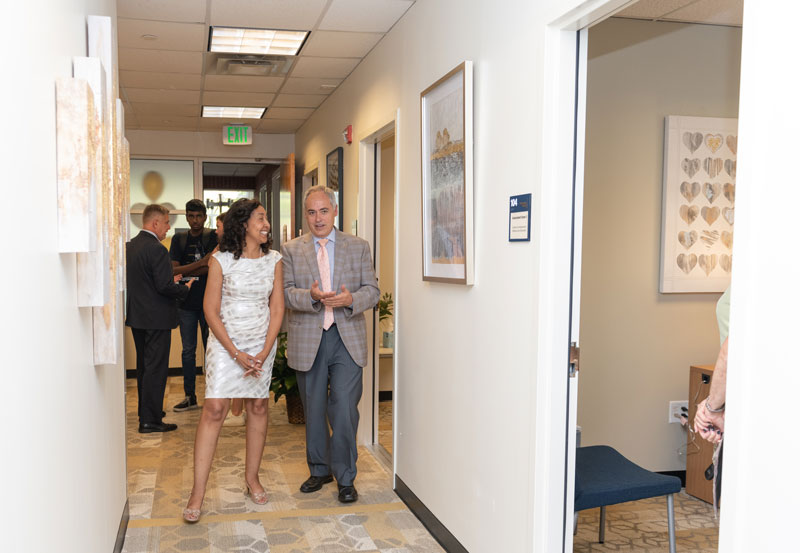 Dr Cabrera at the CARE ribbon cutting