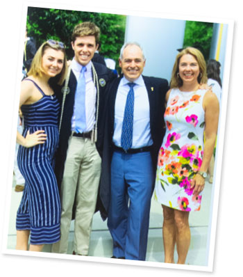 Dr Cabrera with his family