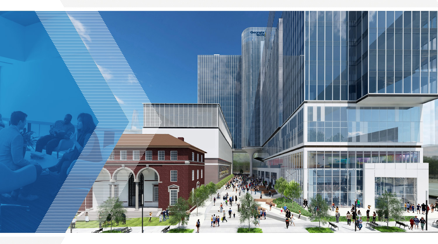 A rendering of the new Coda building.