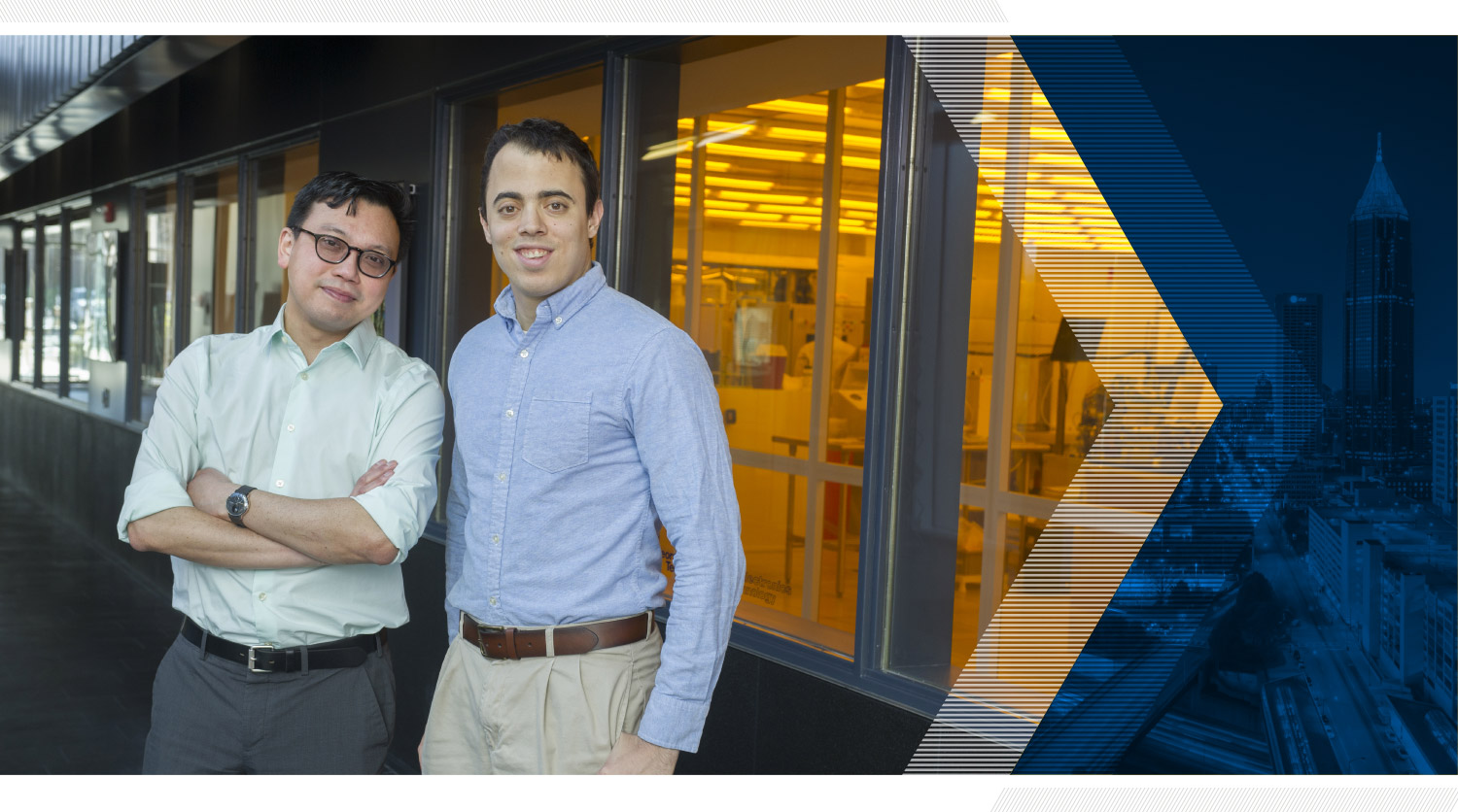 Dr. Wilbur Lam and Ph.D. student Rob Mannino, who work on research at both Georgia Tech and Emory