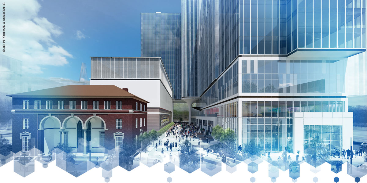 A rendering of the new CODA building