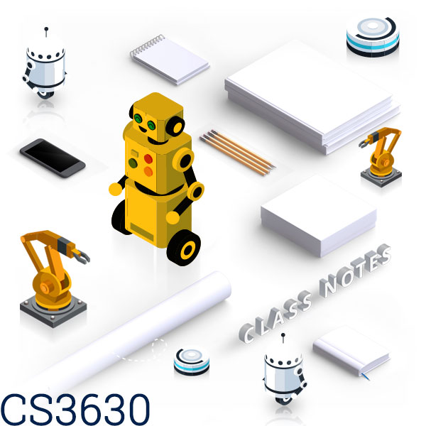 illustration - computer with desktop objects