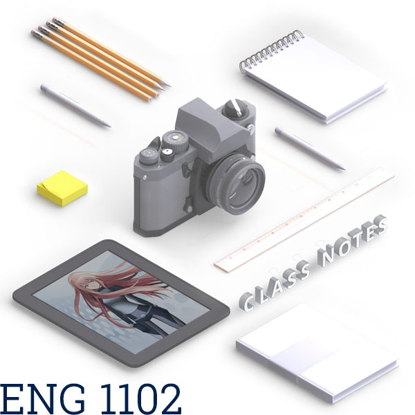 illustration - camera with desktop objects