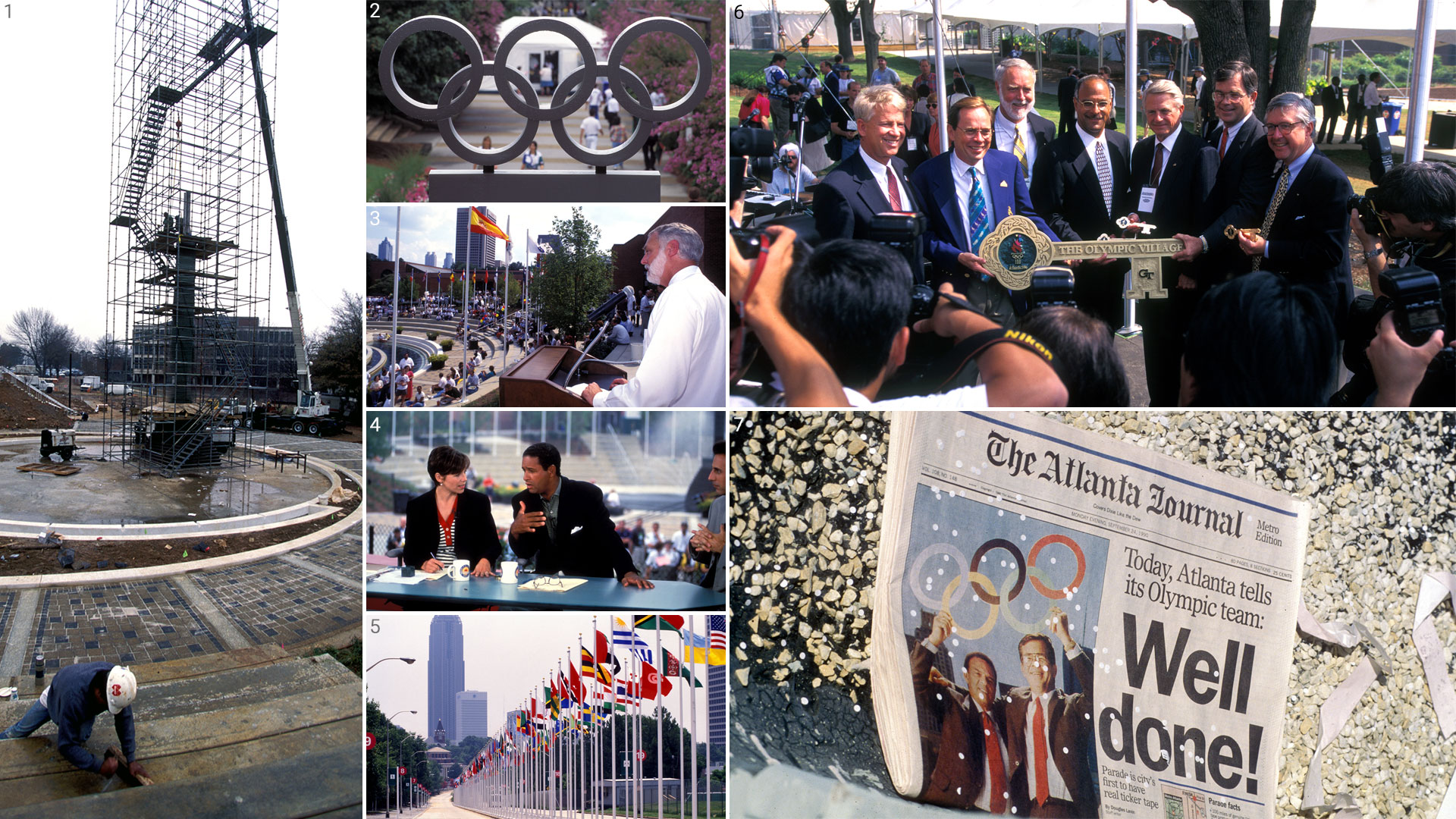 photo - matrix of photos from 1996 Olympics