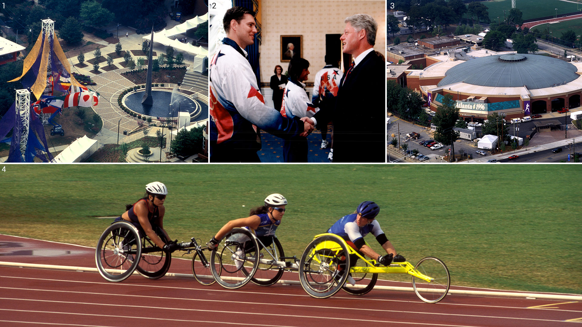 photo - matrix of photos of 1996 Olympic images