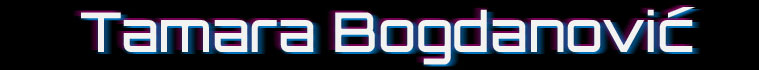 Tamara Bogdanović heading graphic