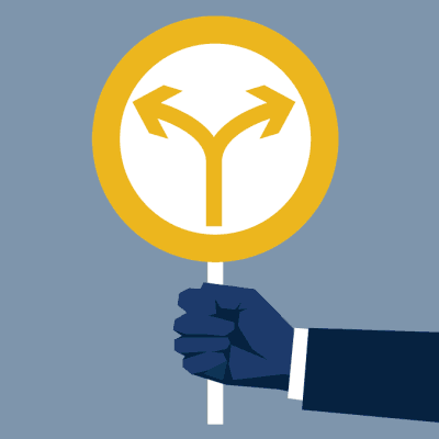 illustration - sign with double arrows