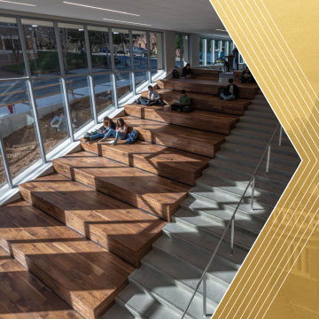 Stairs at the new Georgia Tech library
