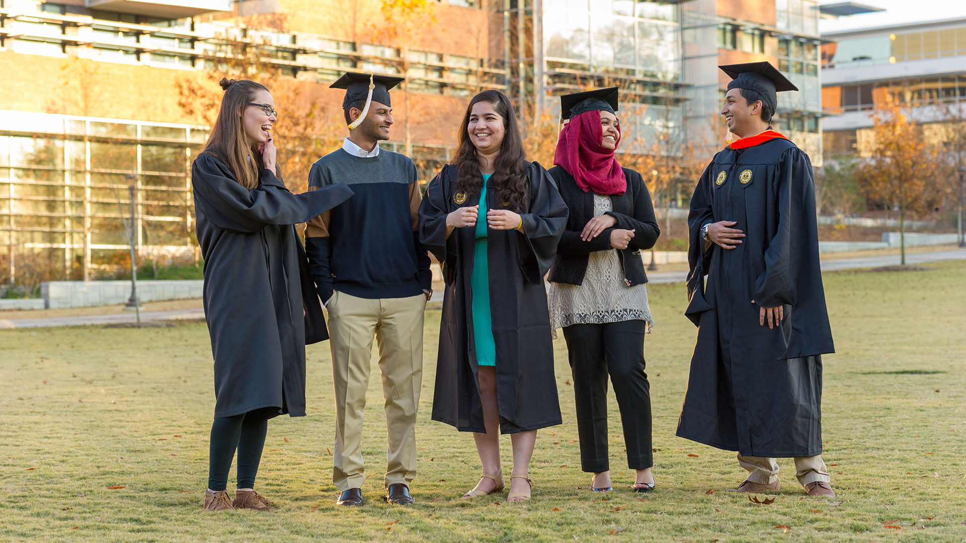 photo - group of students outdoors on campus
