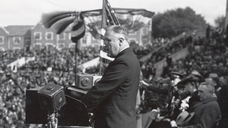 FDR speaking at the dedication of Techwood Homes in Atlanta, 1935 Source: Georgia Department of Natural Resources