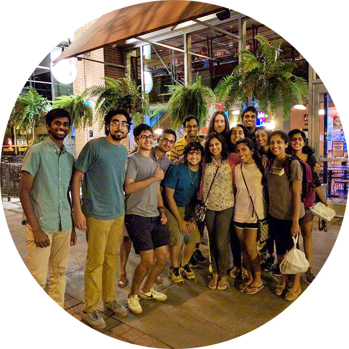 photo - group of South Asian students gathered in Tech Square