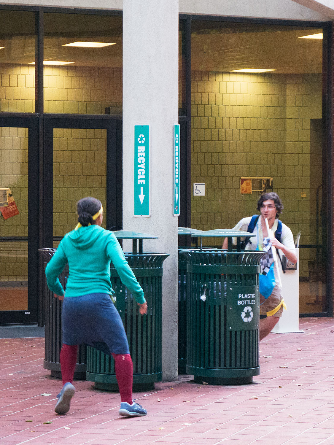 Human and zombie playing tag