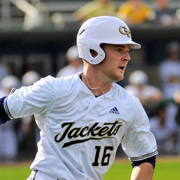 georgia tech baseball player running