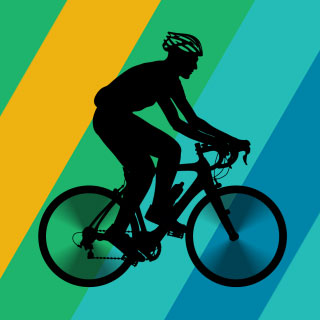 graphic - cyclist on bike