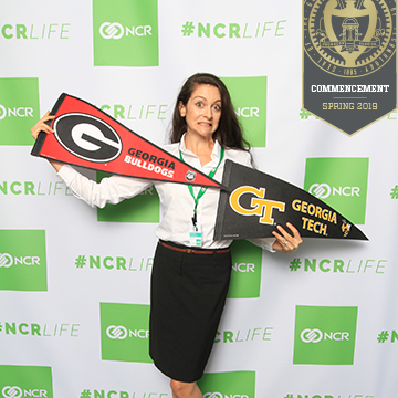 heather arentson holding school pennants