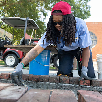 repairing brick walkway