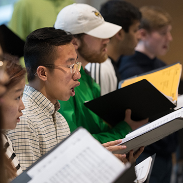 chamber choir rehearsal