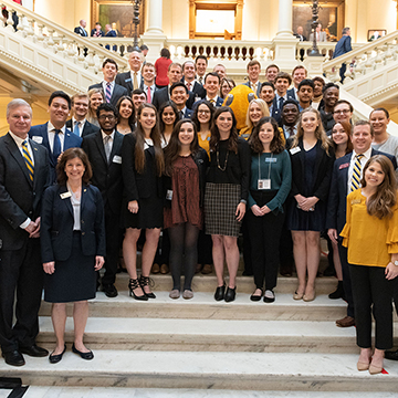 students at state capitol