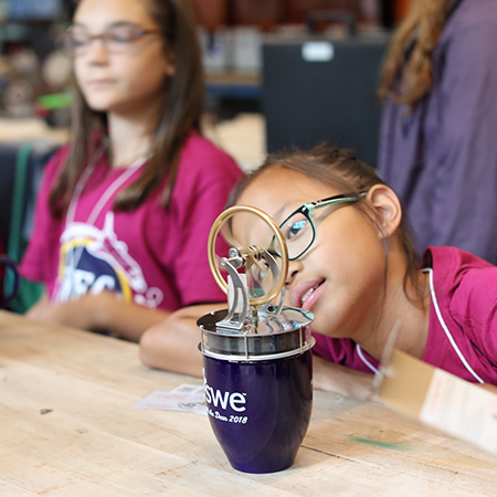 students at women in engineering camp
