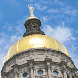 The Georgia state capitol building.