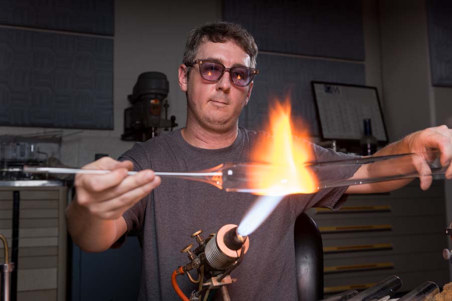 Markowicz, who has a degree in scientific glassblowing from Salem community college in Salem, New Jersey, came to Tech in 2014. He also worked as a glassblower at the University of Georgia.