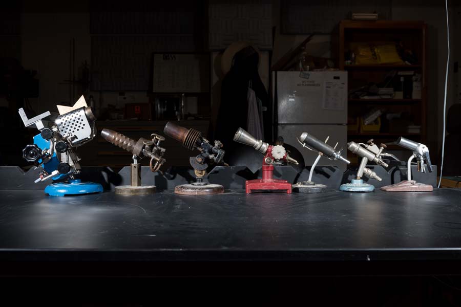 Markowicz collects bench burners that date back to the 1950s.