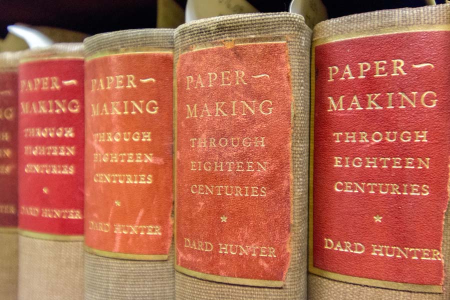 Museum founder Dard Hunter, author of Paper-Making Through Eighteen Centuries, was a paper historian who traveled the world studying and documenting papermaking techniques.