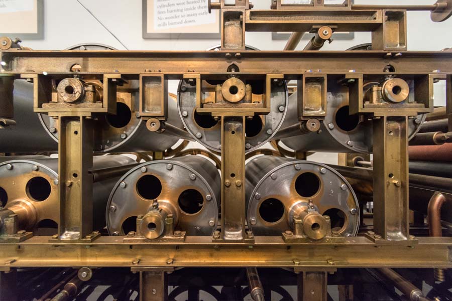 This sample paper machine shows the industrialization of papermaking.