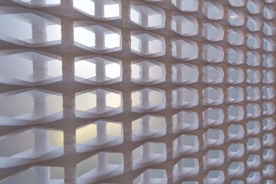 This window shade is made of paper.