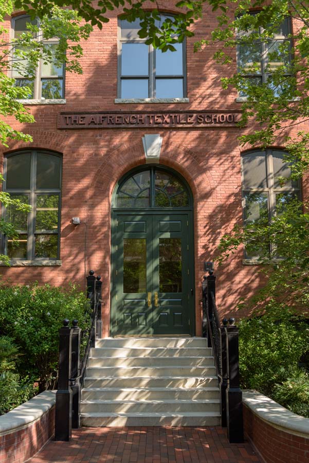 The French Building is the former home of the A. French Textile School.