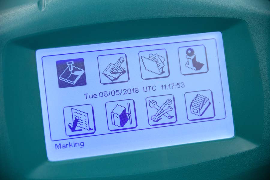 This is an electric key and core stamping machine.