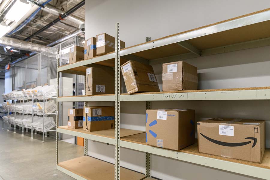 Forty-five minutes after trackable mail is scanned, the student receives an email notification to pick up the package.