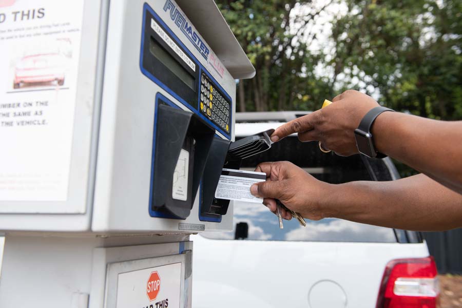 Fleet Services has its own fueling station. A fuel card is assigned to each Georgia Tech vehicle.
