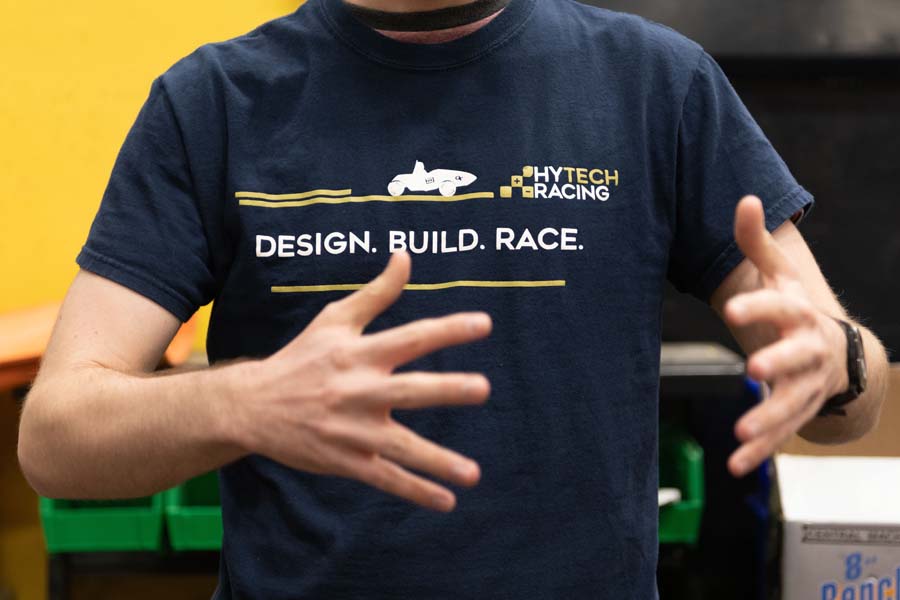 Every year HyTech Racing develops a new, fully electric vehicle and competes with other schools across the country.