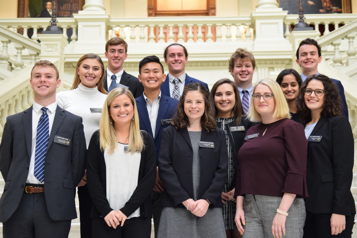 The 2019 GLIP interns at the Georgia State Capitol (photo credit to the Office of Government and Community Relations)
