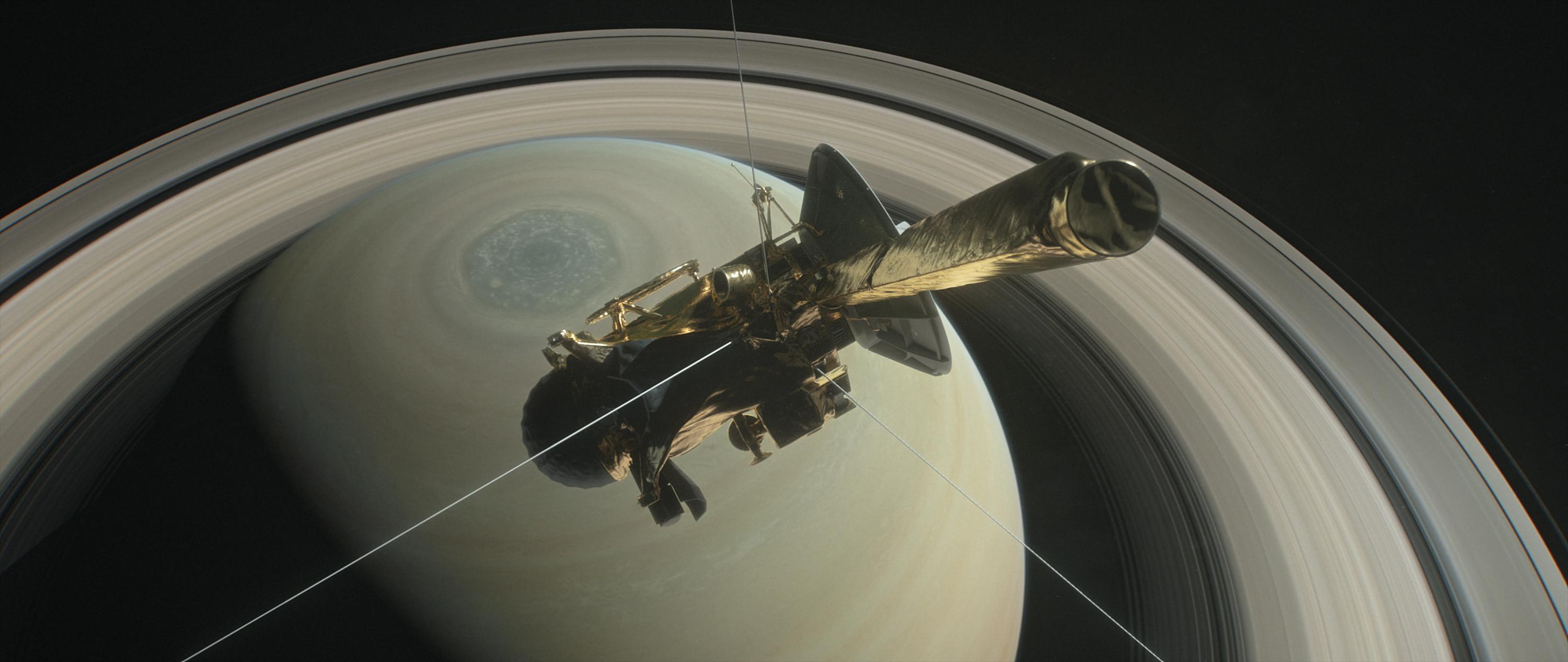 The Cassini spacecraft, which has been orbiting Saturn since 2004, will plunge into Saturn on September 15. (Image credit: NASA/JPL-Caltech)