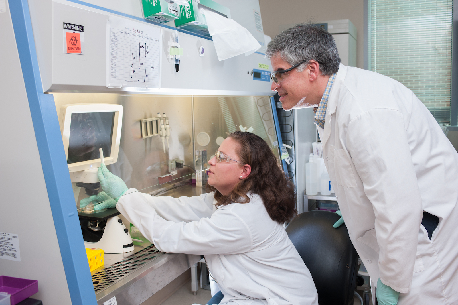 Researchers in Andrés García's lab are developing new ways to treat Type 1 diabetes and other diseases. Researchers in Andrés García's lab are developing new ways to treat Type 1 diabetes and other diseases.