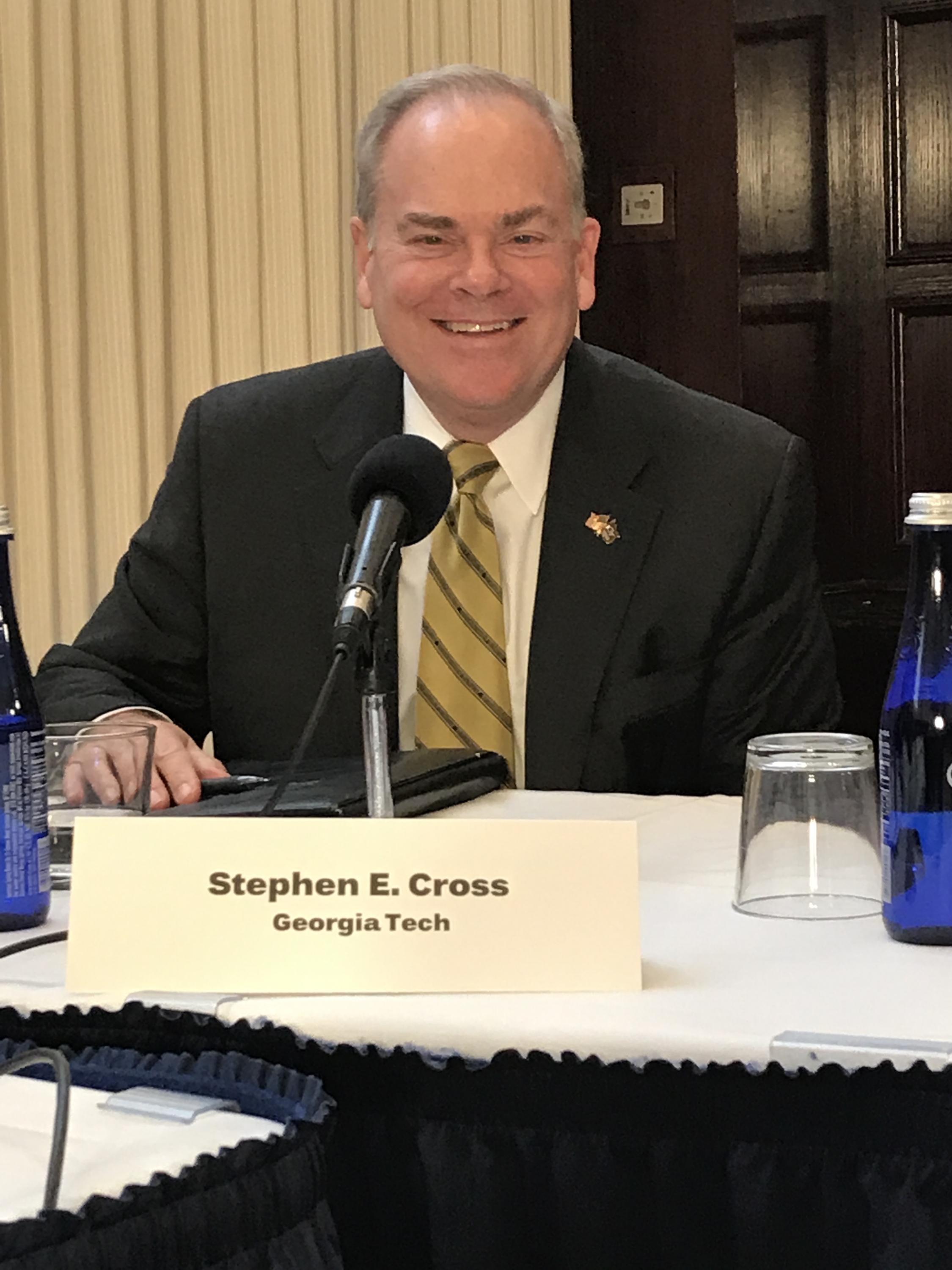 Steve Cross, Georgia Tech’s executive vice president for research, was one of 11 panelists for a media roundtable discussion about “The State of American Science.”  The event was organized by the Association of American Universities and The Science Coalition.