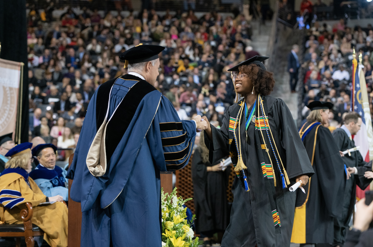 Feranmi Adeyemo came to Georgia Tech after a teacher encouraged her to explore chemical engineering. Now she's set a milestone as our 100,000th living engineering graduate.