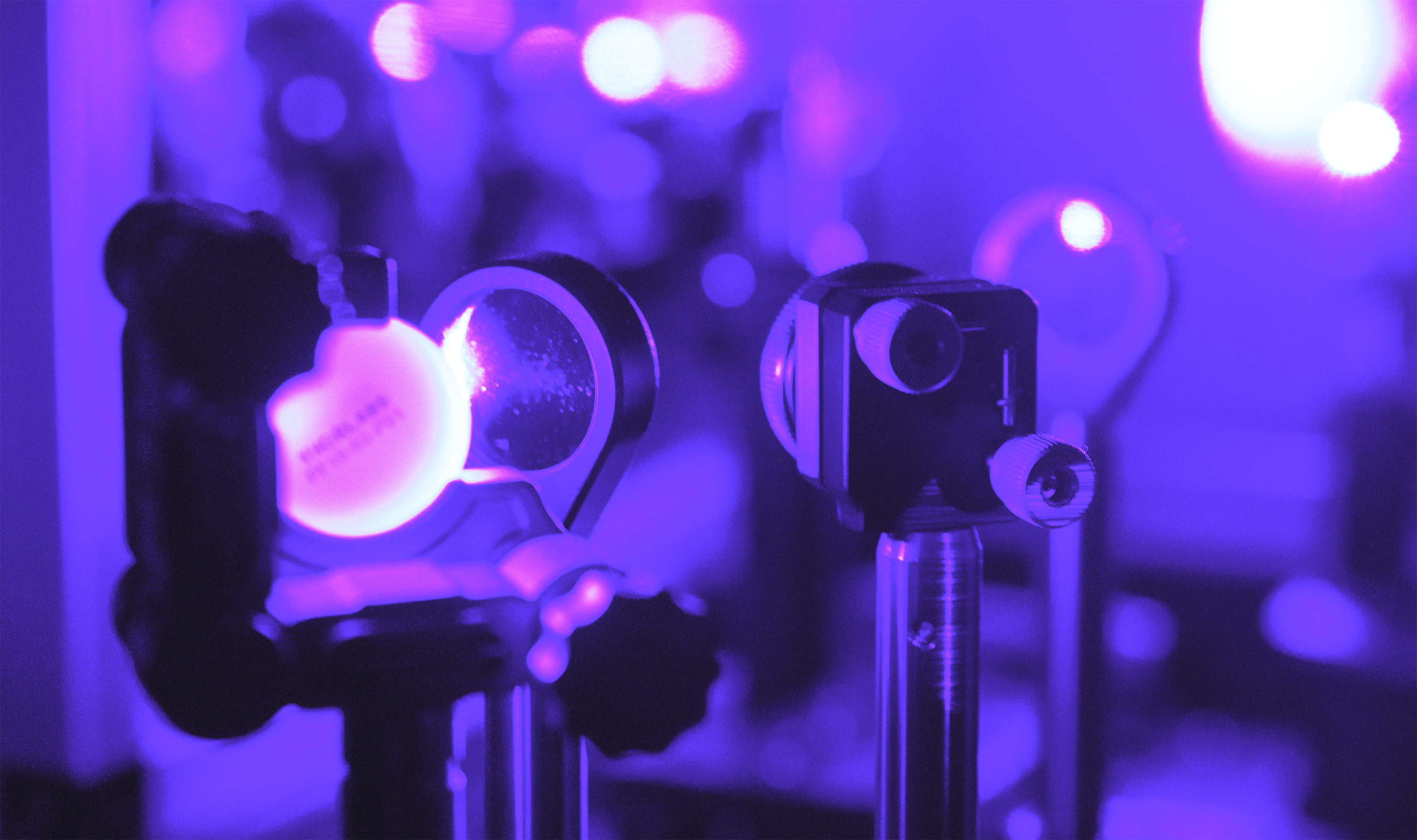 Laser light in the visible range is processed for use in the testing of quantum properties in materials in Carlos Silva's lab at Georgia Tech. Credit: Georgia Tech / Rob Felt