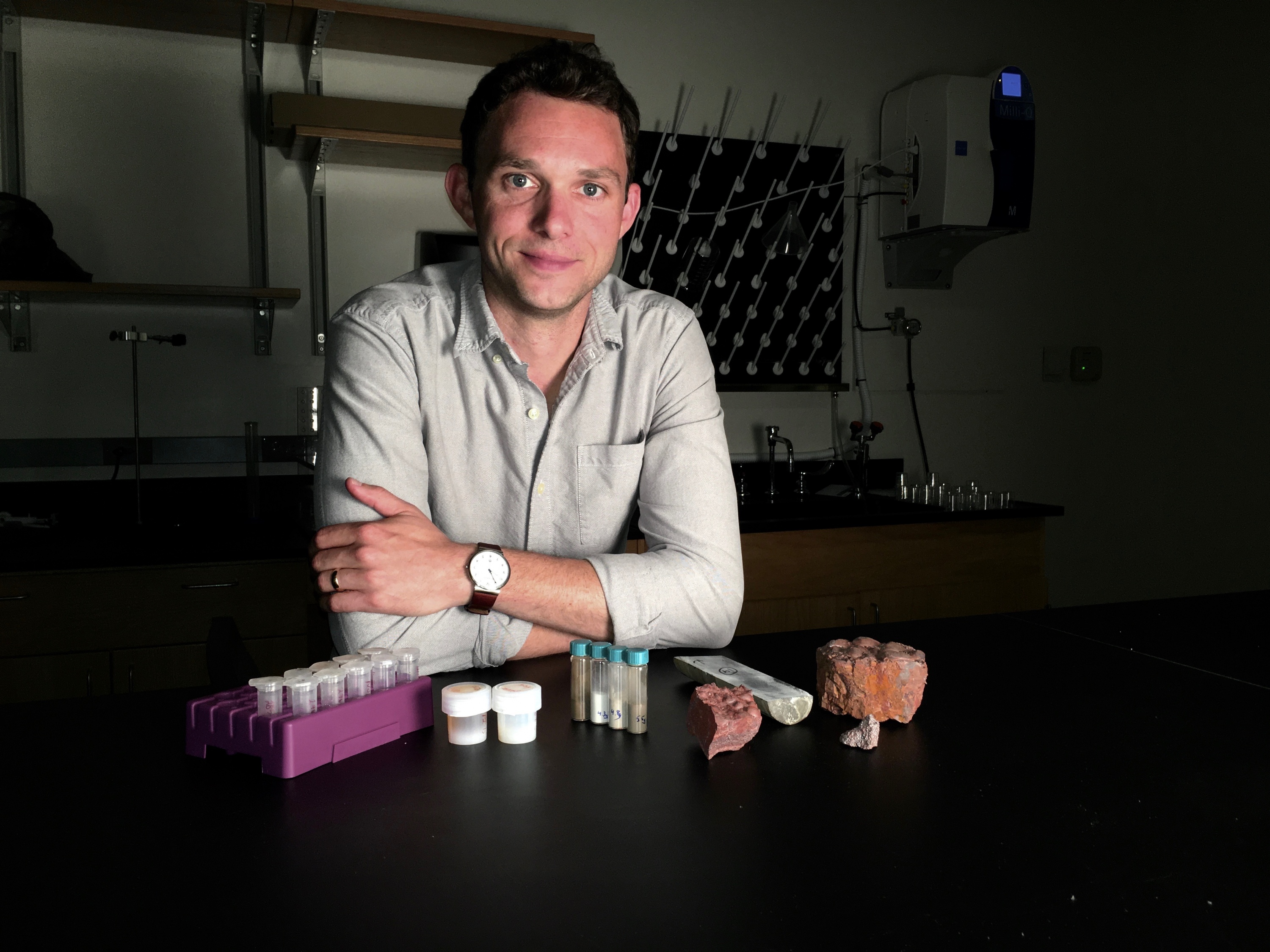 For Chris Reinhard, modeling oxygen concentrations tossed about unevenly in vast, turbulent oceans is key to understanding the evolution of early animals. Photo: Ben Brumfield / Georgia Tech
