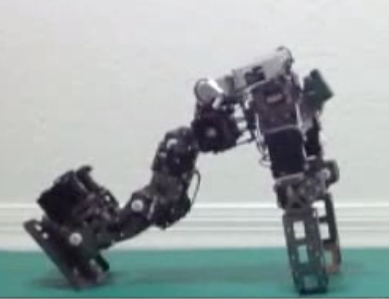 Robot braces its fall based on new algorithm.