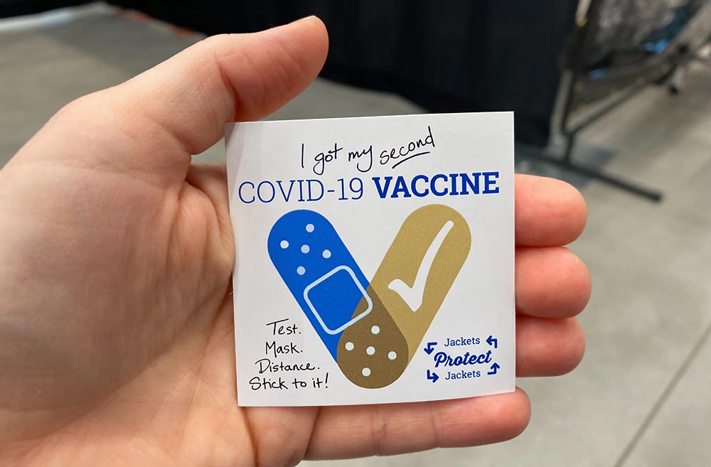 second vaccine sticker